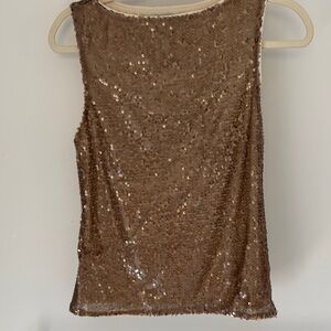 Reformation Sequin Tank Top - Brown